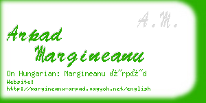 arpad margineanu business card